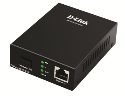 WDM �������������� D-Link DMC-G20SC-BXD/A1A � 1 ������ 100/1000Base-T � 1 ������ 1000Base-LX � �������� SC