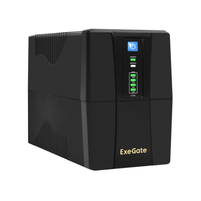 ��� ExeGate Power Back BNB-1000.LED.AVR.2SH.RJ.USB 1000VA/550W,LED, AVR, 2*Schuko, RJ45/11,USB, Black