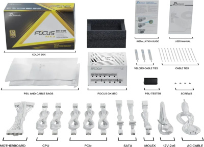 ���� ������� Seasonic Focus GX-850 Gen.5 WHITE, 850��, 80 + gold, 135��, �����, retail