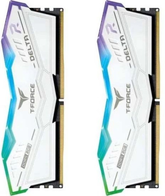 ������ ������ DDR5 TEAMGROUP T-Force Delta RGB 32GB (2x16GB) 6000MHz CL38 (38-46-46-84) 1.35V / FF4D532G6000HC38JDC01 / White