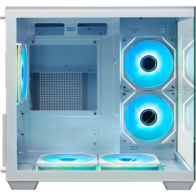 ������ XASTRA QW400M 5ARGB-C6-AC White mATX/Aquarium/Screewless/5x120mm ARGB PWM FM fans/Argb+PWM HUB 6port/Type-C+USB3.0 (1 USB3.0 ������)/ QW400M-5FM12A-C6-AC-WH