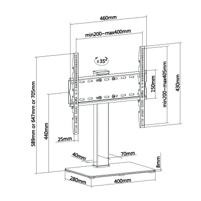 ���������-��������� ��� ���������� Ultramounts UM 503 ������ 32"-55" ����.40�� ���������� ������� 