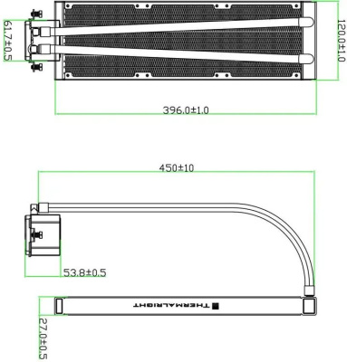 ������� �������� ���������� Thermalright Frozen Prism 360 Soc-AM5/AM4/1151/1200/2066/1700 ������ 4-pin 27dB Al Ret (F-PRISM-360-BL)