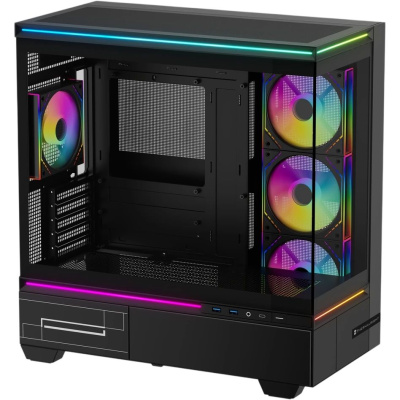 ������ Thermalright M10 Black FAN4-M / TG / 4x120mm ARGB PWM Fans / USB TYPE-C / mATX  / TRTLM10BF4M