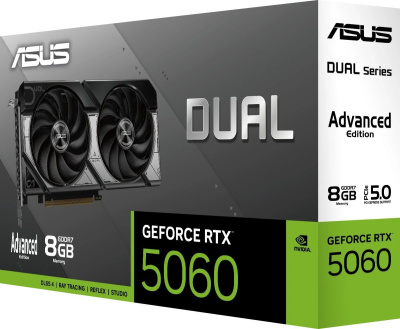 ���������� ASUS NVIDIA GeForce RTX 5060 Dual OC Advanced Edition 8GB (DUAL-RTX5060-O8G-A) 90YV0PS0-M0NA00