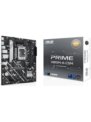 ����������� ����� ASUS PRIME PRIME H810M-A-CSM, LGA1700, B810, 2*DDR5, 4*SATA, 2*M.2, 2*USB 3.2, 4*USB 2.0, 1*PCIx16, 1*PCIx1, HDMI+DP, mATX; 90MB1KK0-M0EAYC