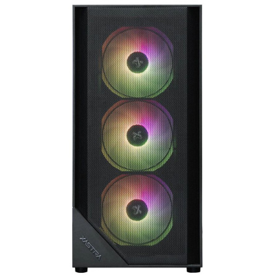 ������ XASTRA  A401M 4ARGB-V2 Black mATX/Mesh /ScrewlessTG+mesh panel/ 4x120mm ARGB PWM FC fans/ A401M-V2-4FC12A