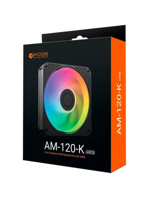 ���������� ID-COOLING AM-120-ARGB-K 120x120x25�� (PWM, ��������� ����, ������, 0-2500��/���, ����������)  BOX
