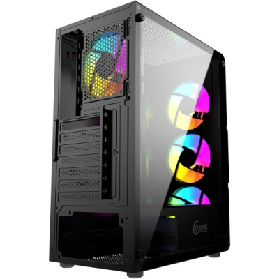 ������ Powercase Mistral T4B ������ , TEMPERED GLASS, LED 4x120mm CMITB-L4