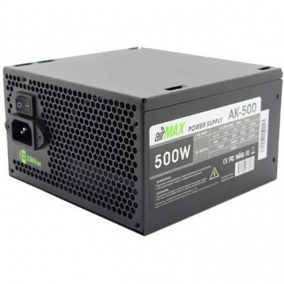 AirMax AK-500W ���� ������� 500W ATX (24+4+6���, 120mm (SCP)\(OVP)\(OCP)\(UVP)\ATX 12V v.2.3)
