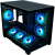������ XASTRA QW500M 6ARGB-C10-UC Black mATX/Aquarium/Screewless/ 6x120mm ARGB PWM FM fans/Argb+PWM HUB 10port/Type-C/ QW500M-6FM12A-C10-UC