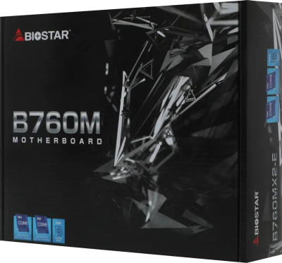 ����������� ����� Biostar B760MX2-E, Socket LGA 1700, Intel B760, mATX, Ret
