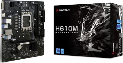 ����������� ����� Biostar H610MHD D5, LGA 1700, Intel H610, mATX, Ret