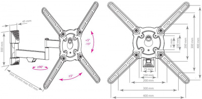 ��������� Kromax ATLANTIS-15 ����� 22"-65" max 40�� VESA 400x400 ��������-����������