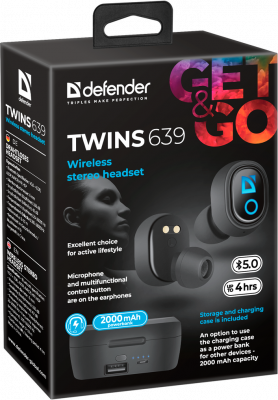   Defender Twins 639 ,TWS, PB, Bluetooth