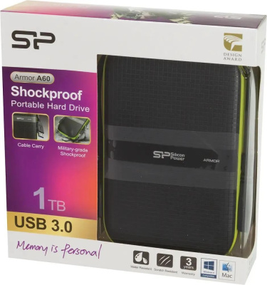 ������� ���� HDD Silicon Power Armor A60 SP010TBPHDA60S3K, 1��, ������