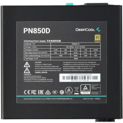 ���� ������� Deepcool PN850D (ATX 3.1, 850W, PWM 120mm fan, Active PFC, 80+ GOLD, Gen5 PCIe) RET