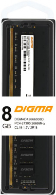 ������ 8Gb Digma DGMAD42666008D RTL DDR4 2666MHz PC4-21300 CL19 DIMM 288-pin 1.2� dual rank