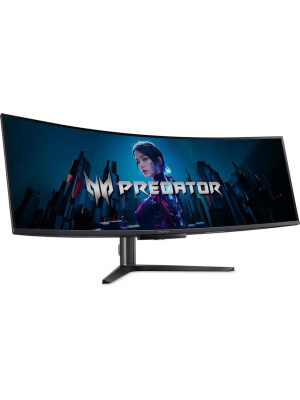 ������� Acer Predator 49" X49Vbmiiphuzx 1800R, 32:9, QD-OLED, DQHD, 0,03ms, 250cd, 144Hz, HDMI, DP, USB, USB-C, SPK, HAS