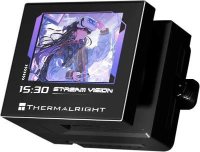 ������� �������� ���������� Thermalright Stream Vision 360 Soc-AM5/AM4/1200/1700/1851 ������ 4-pin LCD Ret (S-VISION-360-BL)