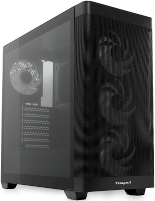 ������ �� ��� ����� ������� HSPD M740, Mesh Mid Tower, Black, M740-TGBK-ARGB