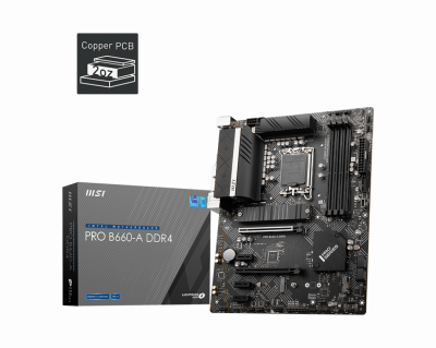 ����������� ����� MSI PRO B660-A DDR4 Socket 1700, Intel B660, 4xDDR4, ATX