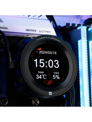 ������� �������� ���������� Thermalright Core Vision 360 Black ARGB / 3x120mm ARGB PWM Fans / TRCV360AB
