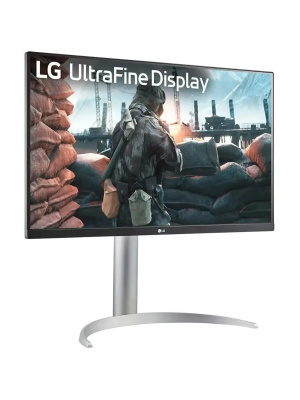 ������� LG UltraFine 27UP650K-W 27" IPS monitor, 3840x2160, 400cd/m2, 16:9, 5�� (GtG), HDMIx2, DP, Headphone Out, 60Hz, 178/178, ������� ��, VESA 100x100, HAS 110mm, white/silver/black
