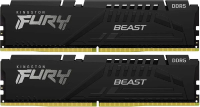����������� ������ DDR 5 DIMM 32Gb PC54400, 6800Mhz, Kingston FURY Beast Black EXPO CL34 (Kit of 2) (KF568C34BBEK2-32)