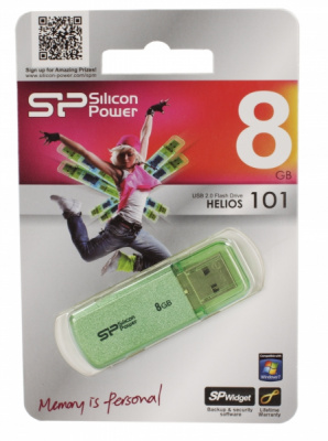 USB  Silicon Power Helios 101 8Gb green USB 2.0