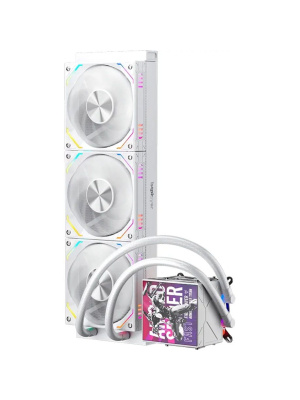 ������� �������� ���������� 1STPLAYER F.A.S.T. FT-360 White / 3x120mm ARGB fans, 300W TDP, 3.95" LCD screen / FT-360-WH