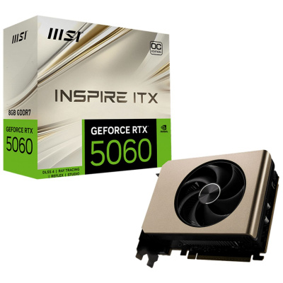 ���������� MSI NVIDIA GeForce RTX 5060 INSPIRE ITX OC 8GB GDDR7, Ret