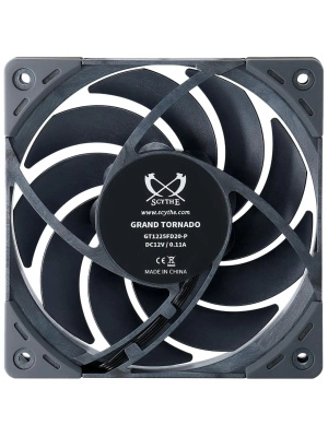����� ��� ������� Scythe Grand Tornado 120 (120x120x26mm, 4-pin PWM, 63.25CFM, 23.37dBA, 2000RPM, Black)