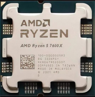 ��������� AMD Ryzen 5 7600X AM5 105W, 6C/12T, 4700���, Turbo 5300��� 100-000000593 OEM