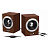  2.0 Genius SP-HF280, 2 x 3W Wood USB  (31730028400)