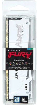������ �����������/ Kingston 16GB 5200MT/s DDR5 CL40 DIMM FURY Beast White RGB XMP (KF552C40BWA-16)