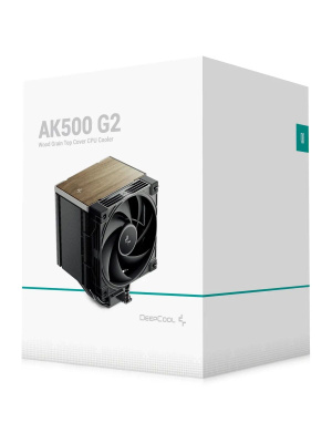 ����� DEEPCOOL AK500 G2 LGA1851/1700/1200/115X/AM5/AM4 (9��/���, TDP 240W, PWM, Fan 120mm, 5 ����. ������, Copper Base, Wood-grain top cover, ������) RET (R-AK500G2-BKNNMN-GJD)