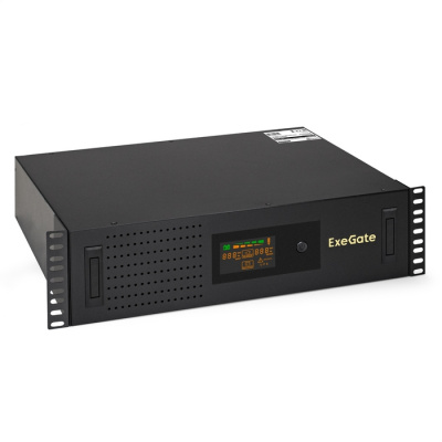 ��� ExeGate ServerRM UNL-3000.LCD.AVR.2SH.3C13.USB.3U  3000VA/1800W, Color LCD, AVR, 2�Schuko+3�C13, USB, 3U, ��������� � ������, Black (EX293852RUS)