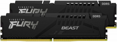 ������ ������ DDR 5 DIMM 32Gb PC41600, 5200Mhz, Kingston FURY Beast Black CL40 (Kit of 2) (KF552C40BBK2-32) (retail)