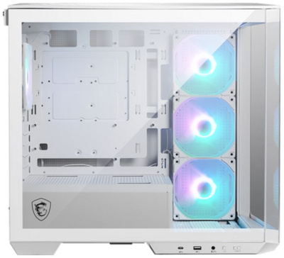 ������ MAG Pano M100R PZ White , Micro-ATX, 1xUSB 3.2 Gen 1, 1xUSB 3.2 Gen2 Type-C, 4x120mm ARGB Fan, ARGB+PWM Control Board, TG, WHITE