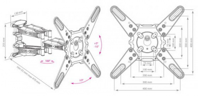 ��������� Kromax ATLANTIS-45 ����� 22"-65" max 45�� VESA 400�400 ��������-����������