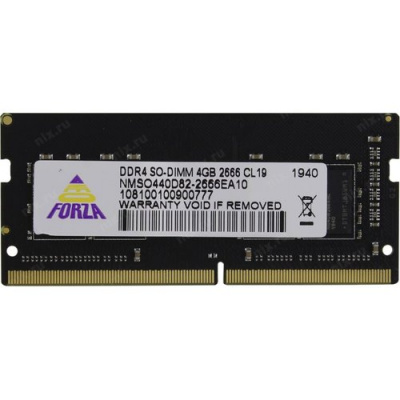 ������ ��� �������� Neo Forza SO-DIMM DDR4 DIMM 4 �� PC4-21300 (DDR4 2666 ���) (NMSO440D82-2666EA10)