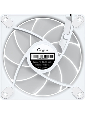 ���������� ��� ������� Ocypus Gamma F12 Elite WH ARGB, 120x120x25mm, 4-PIN PWM, 600-1800 RPM, 26 DBA MAX, HYDRO BEARING