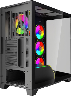 ������ �� HSPD F550-TGBK-ARGB, Midi-Tower, ��� ��, Black