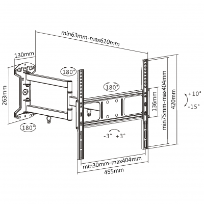 ��������� ��� ���������� Ultramounts UM 906 ������ 32"-55" ����.35�� ��������� ���������-��������� � ���������