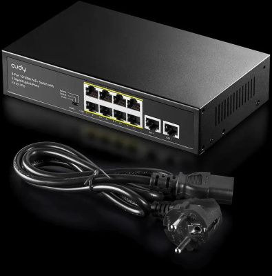 ���������� Cudy FS1010PG (L2) 8x100����/� 2x1����/� 8PoE+ 120W �������������