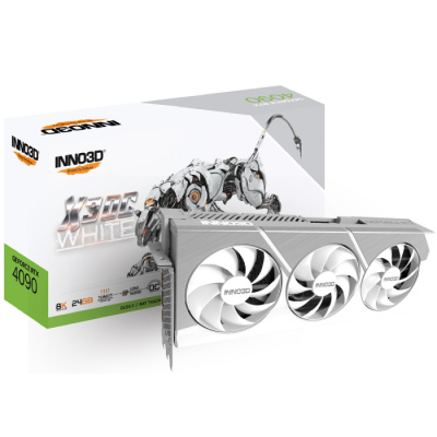 ���������� INNO3D RTX4090 X3 OC WHITE 24GB GDDR6X 384-bit DPx3 HDMI 3FAN RTL
