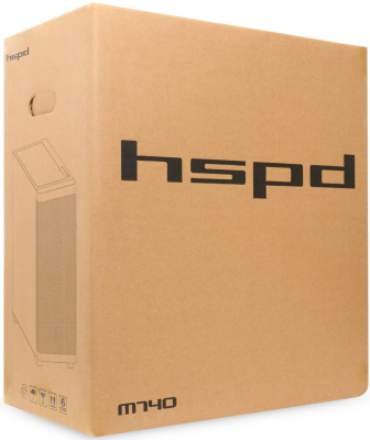 ������ �� ��� ����� ������� HSPD M740, Mesh Mid Tower, Black, M740-TGBK-ARGB