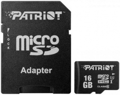   16Gb MicroSD Patriot LX Class 10 + SD  (PSF16GMCSDHC10)