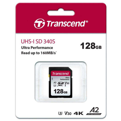 ���� ����� SDXC 128Gb Class10 V30 Transcend TS128GSDC340S w/o adapter